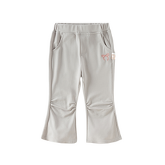 Dave&Bella Summer Toddler Girls Pink/Grey Slim Stretchable Comfortable Pants