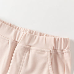 Dave&Bella Summer Toddler Girls Pink/Grey Slim Stretchable Comfortable Pants