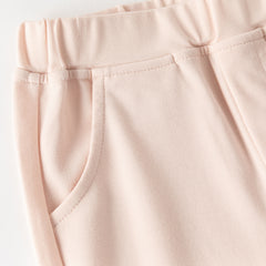 Dave&Bella Summer Toddler Girls Pink/Grey Slim Stretchable Comfortable Pants