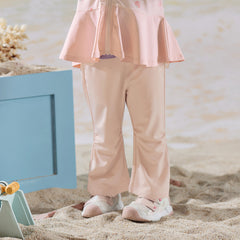 Dave&Bella Summer Toddler Girls Pink/Grey Slim Stretchable Comfortable Pants