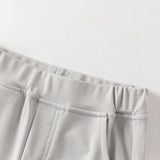 Dave&Bella Summer Toddler Girls Pink/Grey Slim Stretchable Comfortable Pants