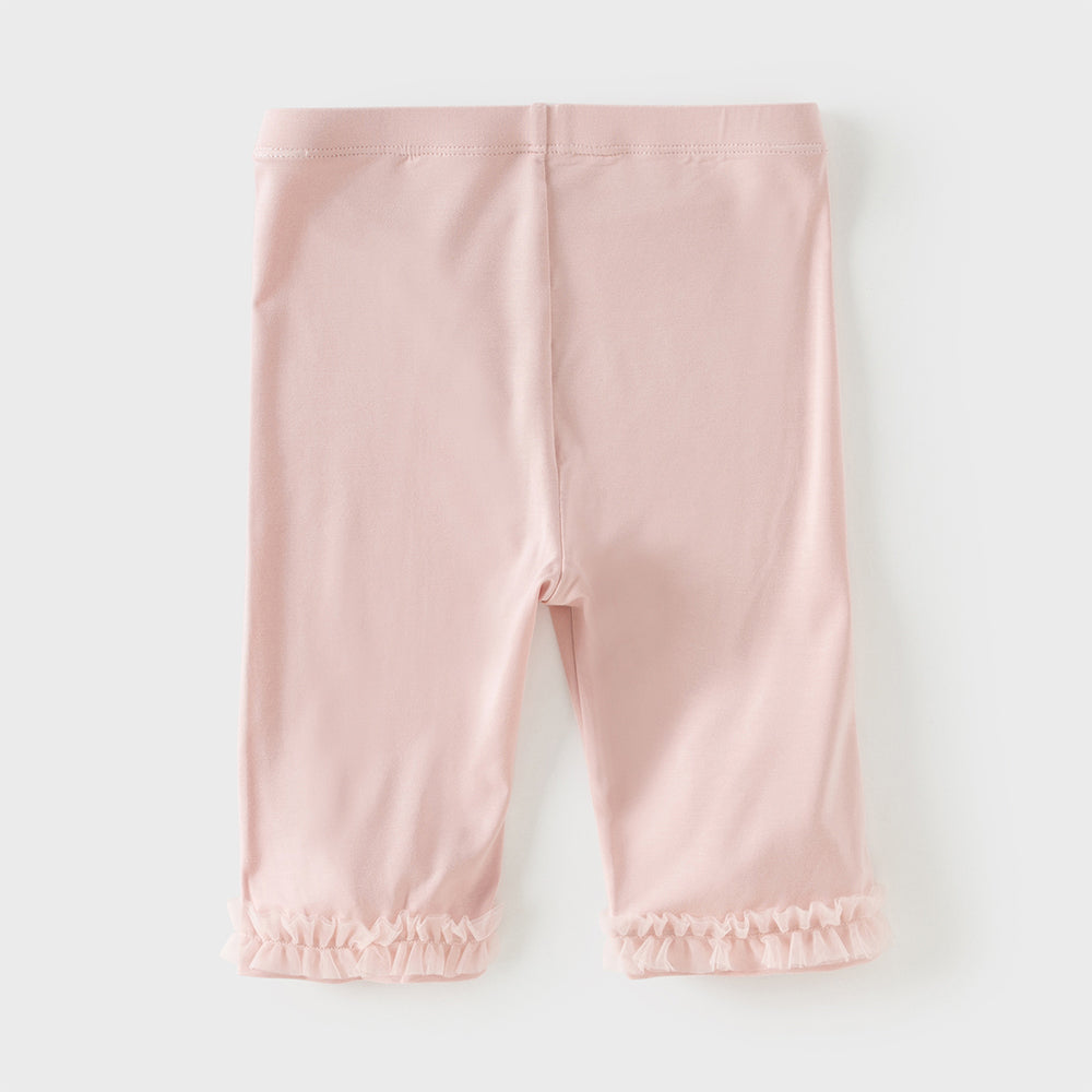 Dave&Bella Toddler Girls Summer Pink/Beige/Light Grey Lightweight Slim Leggings