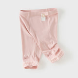 Dave&Bella Toddler Girls Summer Pink/Beige/Light Grey Lightweight Slim Leggings