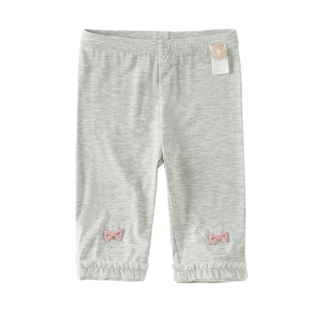 Dave&Bella Toddler Girls Summer Pink/Beige/Light Grey Lightweight Slim Leggings