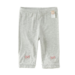 Dave&Bella Toddler Girls Summer Pink/Beige/Light Grey Lightweight Slim Pants