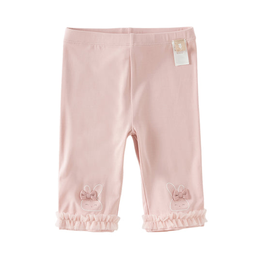 Dave&Bella Toddler Girls Summer Pink/Beige/Light Grey Lightweight Slim Pants