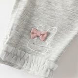 Dave&Bella Toddler Girls Summer Pink/Beige/Light Grey Lightweight Slim Leggings