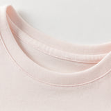 Dave&Bella Toddler Girls Summer Playful Print Pink/White Breathable Cotton T-shirts