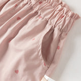 Dave&Bella Toddler Girls Summer Pink/Beige Print Loose Lightweight Soft Jogger Pants
