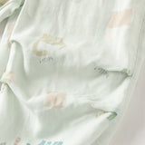 Dave&Bella Toddler Boys Summer Playful Print Green/Green Breathable Loose Jogger Pants