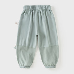 Dave&Bella Toddler Boys Summer Blue Loose Comfortable Mosquito Proof Jogger Pants