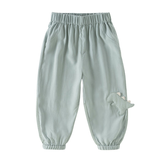Dave&Bella Toddler Boys Summer Blue Loose Comfortable Mosquito Proof Jogger Pants
