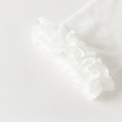 Dave&Bella Children Girls Summer White Breathable Thin Sweet Lace Mid-calf Socks