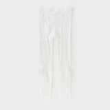 Dave&Bella Kids Girls Summer Elegant White Slim Stretchable Footed Tights