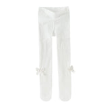 Dave&Bella Kids Girls Summer Elegant White Slim Stretchable Footed Tights