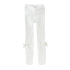 Dave&Bella Kids Girls Summer Elegant White Slim Stretchable Footed Tights Leggings