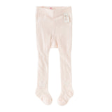 Dave&Bella Toddler Girls Summer Cute Pink/White Lightweight Slim Footed Tights