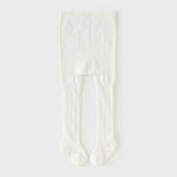 Dave&Bella Toddler Girls Summer Cute Pink/White Lightweight Slim Footed Tights