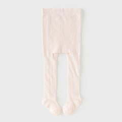 Dave&Bella Toddler Girls Summer Cute Pink/White Lightweight Slim Footed Tights Leggings