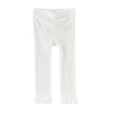 Dave&Bella Kids Girls Summer Soft Stretchy White Versatile Footless Slim Tights