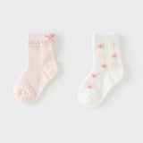 Dave&Bella Children Girls Summer Cute Breathable Short Socks[Pack of 2]