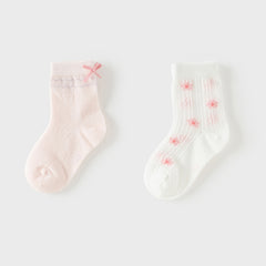 Dave&Bella Children Girls Summer Cute Breathable Short Socks[Pack of 2]