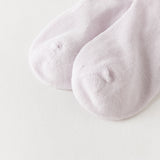 Dave&Bella Children Girls Summer Cute Purple White Soft Mesh Short Socks[Pack of 2]