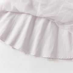 Dave&Bella Summer Toddler Girls Noble Purple Comfortable A-line Mesh Dress(wallet bag)