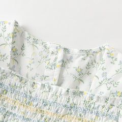 Dave&Bella Summer Toddler Girls Cotton Floral Print Casual Top Short Outfit Sets