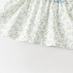 Dave&Bella Summer Toddler Girls Cotton Floral Print Casual Top Short Outfit Sets