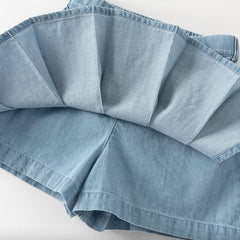 Dave&Bella Summer Toddler Girls Cotton Floral Print Casual Top Short Outfit Sets