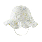 Dave&Bella Toddler Girls Summer Green Floral Print Breathable Cotton Comfortable Hats