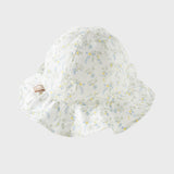 Dave&Bella Toddler Girls Summer Green Floral Print Breathable Cotton Comfortable Hats