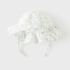Dave&Bella Toddler Girls Summer Green Floral Print Breathable Cotton Comfortable Hats