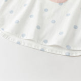 Dave&Bella Summer Toddler Girls Cute Blue Dots Strawberry Print Soft Cotton T-shirts