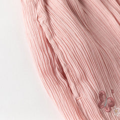 Dave&Bella Summer Kids Girls Sweet Pink Adjustable-waist Straight-leg Wide Soft Long Pant