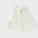 Dave&Bella Toddler Girls Summer Adorable Flutter Sleeve Butterfly Mesh Princess Dress