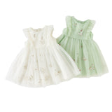 Dave&Bella Toddler Girls Summer Adorable Flutter Sleeve Butterfly Mesh Princess Dress