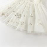 Dave&Bella Toddler Girls Summer Adorable Flutter Sleeve Butterfly Mesh Princess Dress