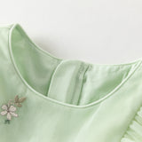 Dave&Bella Toddler Girls Summer Adorable Flutter Sleeve Butterfly Mesh Princess Dress