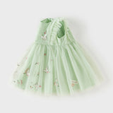 Dave&Bella Toddler Girls Summer Adorable Flutter Sleeve Butterfly Mesh Princess Dress