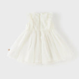 Dave&Bella Toddler Girls Summer Adorable Flutter Sleeve Butterfly Mesh Princess Dress