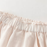 Dave&Bella Toddler Girls Summer Gentle Apricot/Purple Lightweight Wide Comfortable Pants