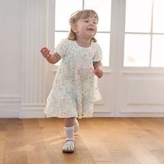 Dave&Bella Summer Toddler Casual Floral Print Comfortable Cotton Party Dress