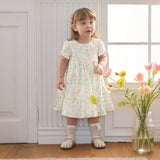 Dave&Bella Summer Toddler Casual Floral Print Comfortable Cotton Party Dress