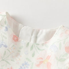 Dave&Bella Summer Toddler Casual Floral Print Comfortable Cotton Party Dress