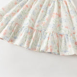 Dave&Bella Summer Toddler Casual Floral Print Comfortable Cotton Party Dress