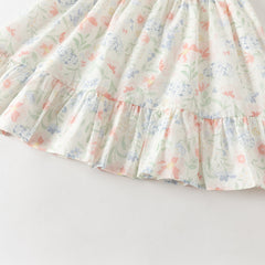 Dave&Bella Summer Toddler Casual Floral Print Comfortable Cotton Party Dress