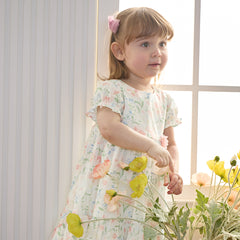 Dave&Bella Summer Toddler Casual Floral Print Comfortable Cotton Party Dress