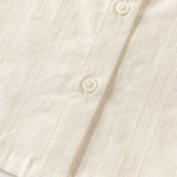 Dave&Bella Toddler Girls Summer Light Yellow Doll Collar College-style Soft Cotton Shirts